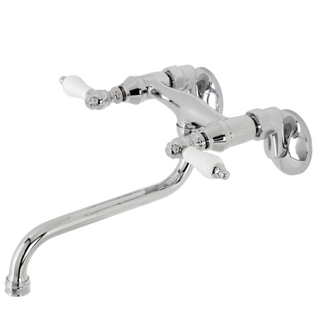 Kingston Brass KS515C Two-Handle Wall Mount Bathroom Faucet, Polished Chrome KS515C